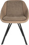 Dutchbone Wakefield - Eetkamerstoelen - Comfortabele kuip met afneembare kussens - Beige (set van 2)
