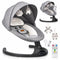 MoMi Kenani - Elektrische Babyschommel - Bluetooth - Afstandsbediening - 5 Schommelsnelheden - Donkergrijs