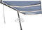 vidaXL - Luifel - handmatig - uittrekbaar - met - LED - 600x300 - cm - blauw - en - wit