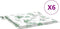 vidaXL - Stoelkussens - 6 - st - bladpatroon - 40x40x3 - cm - stof