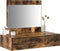 vidaXL - Wandhangende - Kaptafel - Gerookt - Eiken - 83x40x70 - cm