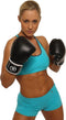 MADFitness - Bokshandschoen dames - Lederen 8 oz met polssteun - Zwart/Roze