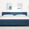vidaXL - Hoofdbord - Lijnen - Ontwerp - Blauw - 200 - cm - Stof