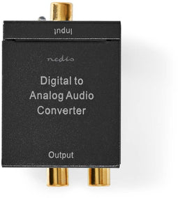 Nedis Digitale Audioconverter - 1-weg - 1x Digital RCA 1x TosLink naar 1x (2x RCA) 1x 3,5mm - Zwart