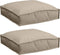 vidaXL - Ligbedkussen - voor - Stoel - 2 - stuks - Taupe - 40x40x8 - cm - Oxford - Stof