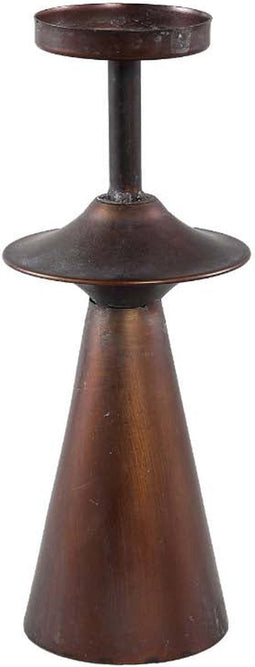 PTMD Azino Ronde Kandelaar - H25,5 x Ø10 cm - Metaal - Koper