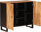 vidaXL - Dressoir - met - 2 - deuren - 90x33x75 - cm - massief - acaciahout
