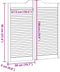 vidaXL - Draaideuren - louvredesign - 1-paar - 100x100 - cm - massief - grenenhout
