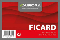 Aurora correspondentiekaarten ficard 100x150 mm - 100 stuks - blanco 190grs
