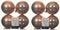 Decoris Kerstballen - 4x st - toffee bruin - D10 cm - kunststof - kerstversiering