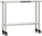 vidaXL - Keukenwerktafel - met - bovenschap - 110x30x150 - cm - roestvrij - staal
