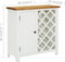 vidaXL - Wijnkast - 80x32x80 - cm - massief - eikenhout