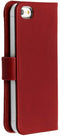 Selencia iPhone SE / 5 / 5s - Echt Lederen Bookcase - 3 Pashouders - Rood