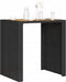 vidaXL Tuintafel met acaciahouten blad 105x80x110 cm poly rattan zwart