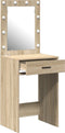 vidaXL - Kaptafel - met - LED-verlichting - - - Sonoma - Eik - 50x41x135 - cm