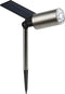 POWERplus Swan Solar RVS Tuinlamp Spot 6 LED Warm White Tuinverlichting Tuinspot op zonne-energie | roestvaststaal | solar tuin straler | grondspot RVS