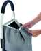 Metaltex - Boodschappentrolley - Boodschappenwagen - 45 liter inhoud - Lichtgewicht Aluminium - Opvouwbaar - Ergonomisch Handvat - Grote Wielen - 20cm - Denim Grijs
