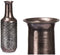Vaas Zilverkleurig Metaal 14 x 46 x 14 cm (4 Stuks) Met reliëf