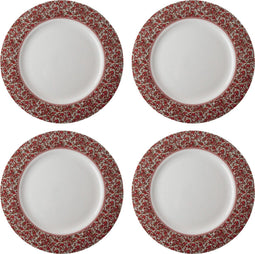 Laura Ashley Stockbridge Collectables Borden set van 4 - Kerstservies - 26 cm - Giftset -