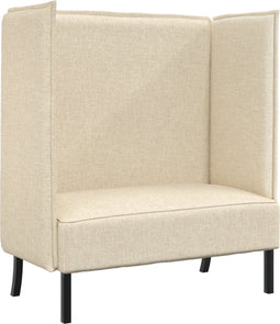 vidaXL - Hoogrugbank - Crème - 109x56x121 - cm - Stof