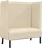 vidaXL - Hoogrugbank - Crème - 109x56x121 - cm - Stof