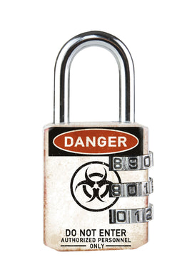 Master Lock - Hangslot masterlock 3 cijfer 30mm danger motief