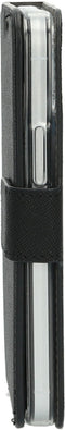 Mobiparts iPhone 12 Mini - Wallet Case - Saffiano motief - Zwart