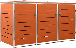 vidaXL - Containerberging - driedubbel - 207x77,5x112,5 - cm - roestvrij - staal