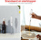 Kitchenwell Melkopschuimer - Handmatig - Inclusief RVS Houder & Garde - Wit