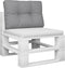 vidaXL - Palletkussen - 50x40x12 - cm - stof - grijs