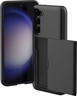 imoshion Hoesje Geschikt voor Samsung Galaxy S23 Plus Hoesje - Ruimte voor 2 pasjes - imoshion Backcover met pasjeshouder - Zwart