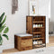 vidaXL - Opbergbox - met - lade - 40,5x40x40 - cm - bewerkt - hout - oud - houtkleurig