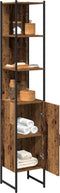 vidaXL - Badkamerkast - Oude - Hout - 33x33x185,5 - cm - Ingenieuw - Hout