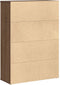 vidaXL - Boekenkast - 60x24x85 - cm - bewerkt - hout - bruin - eikenkleurig