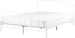 MAURESSAC - Tweepersoonsbed - Wit - 140 x 200 cm - Metaal