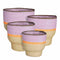 Mica Decorations Mand Darcy - 25x25x25 cm - Zeegras - Paars - Set van 4