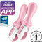 Satisfyer, vibrator, anaal vibrator, 'Air Pump Booty 5 Connect App', 18 cm, met app, opblaasbaar