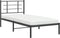 vidaXL - Bedframe - met - hoofdbord - metaal - zwart - 90x200 - cm