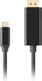 Lanberg CA-CMDP-10CU-0030-BK - Adapter USB C naar DisplayPort - 4K 60 Hz - Zwart