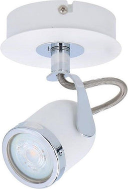 Grundig Spotlamp - Verstelbaar - 360° draaibaar - Wit Zilver