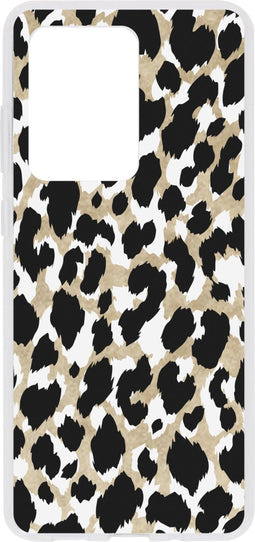 Hoesje Siliconen Geschikt voor Samsung Galaxy S20 Ultra - Design Backcover siliconen - Meerkleurig / Panther Black / Gold