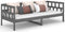 vidaXL - Slaapbank - massief - grenenhout - grijs - 90x190 - cm