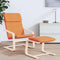 vidaXL - Voetenbank - 51x41x40 - cm - stof - donkergeel