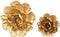 PTMD Mira Bloem Wanddecoratie - 30 x 4,5 x 29,5 cm - Polyresin - Goud