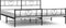 vidaXL - Bedframe - met - hoofd- - en - voeteneinde - metaal - zwart - 200x200 - cm