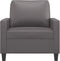 Fauteuil 60 cm kunstleer grijs