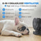 Vulpes Goods® Tech - Mini USB Ventilator PRO - Oplaadbare Tafelventilator - 3 Snelheden & Afstandsbediening - Premium Zwart