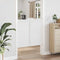 vidaXL - Draaideuren - louvre - design - 1-paar - 100x100 - cm - wit
