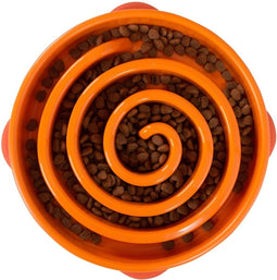 Slo Bowl Fun Feeder Voerbak - M - Oranje - Ø 28 cm