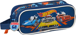 Pennenetui met 2 vakken Hot Wheels Speed club Oranje Marineblauw (21 x 8 x 6 cm)